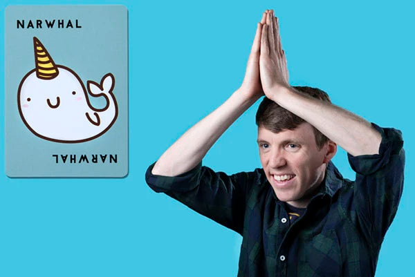 Player performing the Narwhal card action with hands above head like a horn