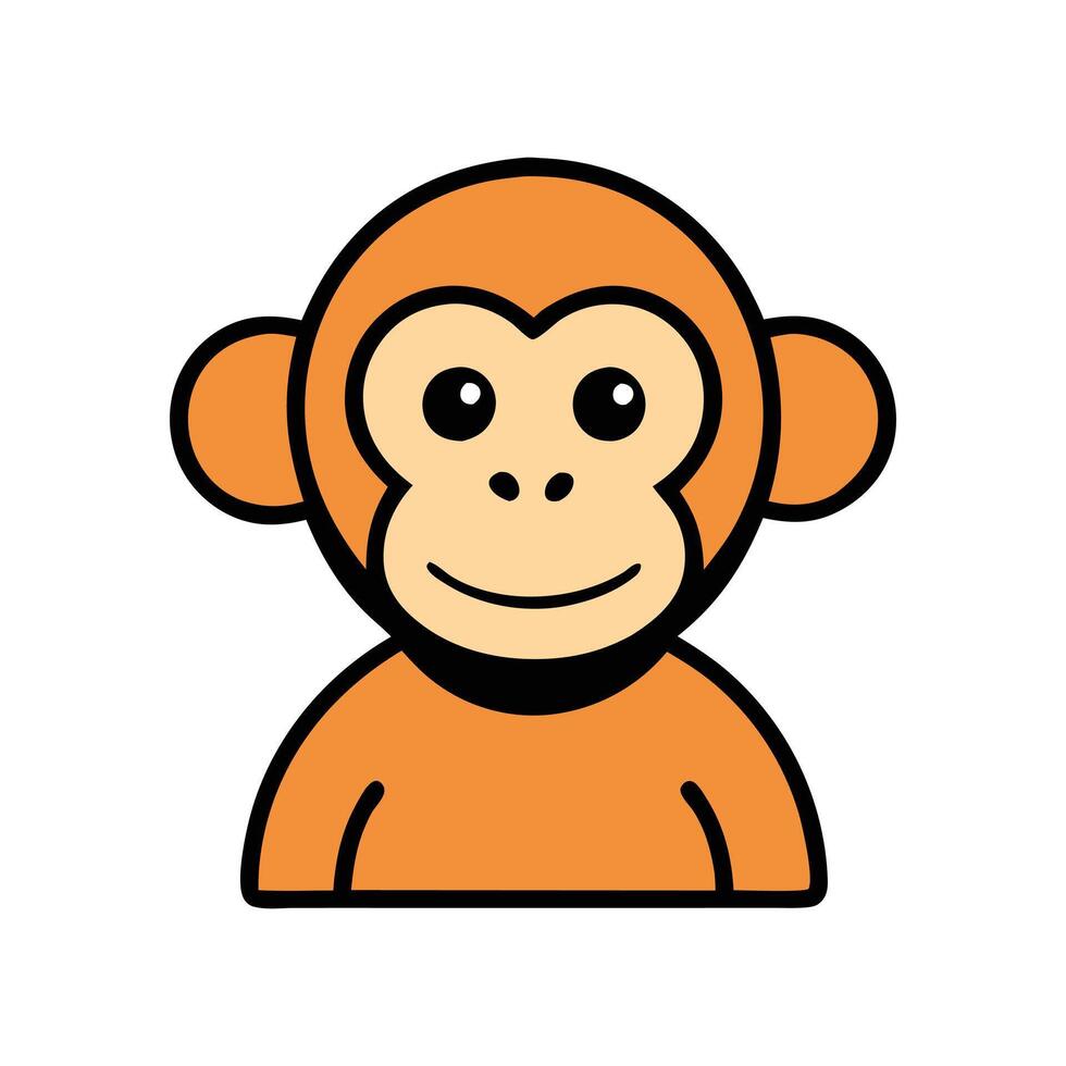 Cartoon monkey icon