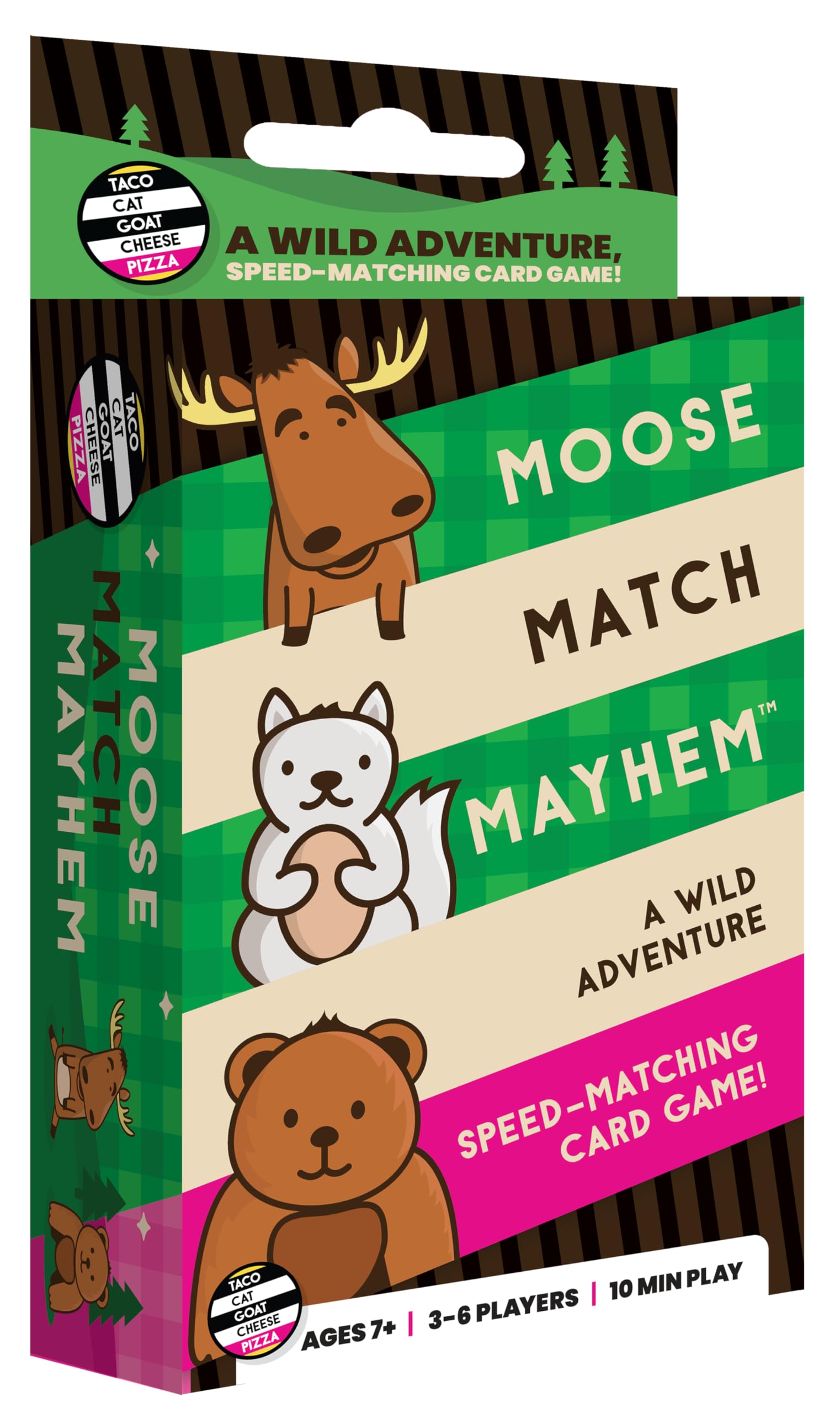 Taco Cat Goat Cheese Pizza Moose Match Mayhem award badges and recognition seals