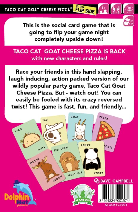 Flapjacks card showing breakfast theme in Taco Cat Goat Cheese Pizza