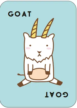 Goat printable card design