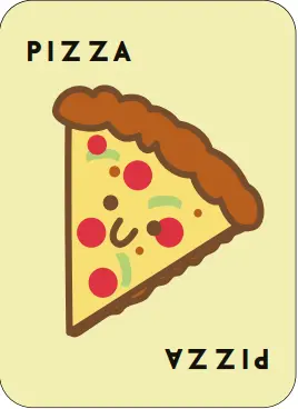 Pizza printable card design
