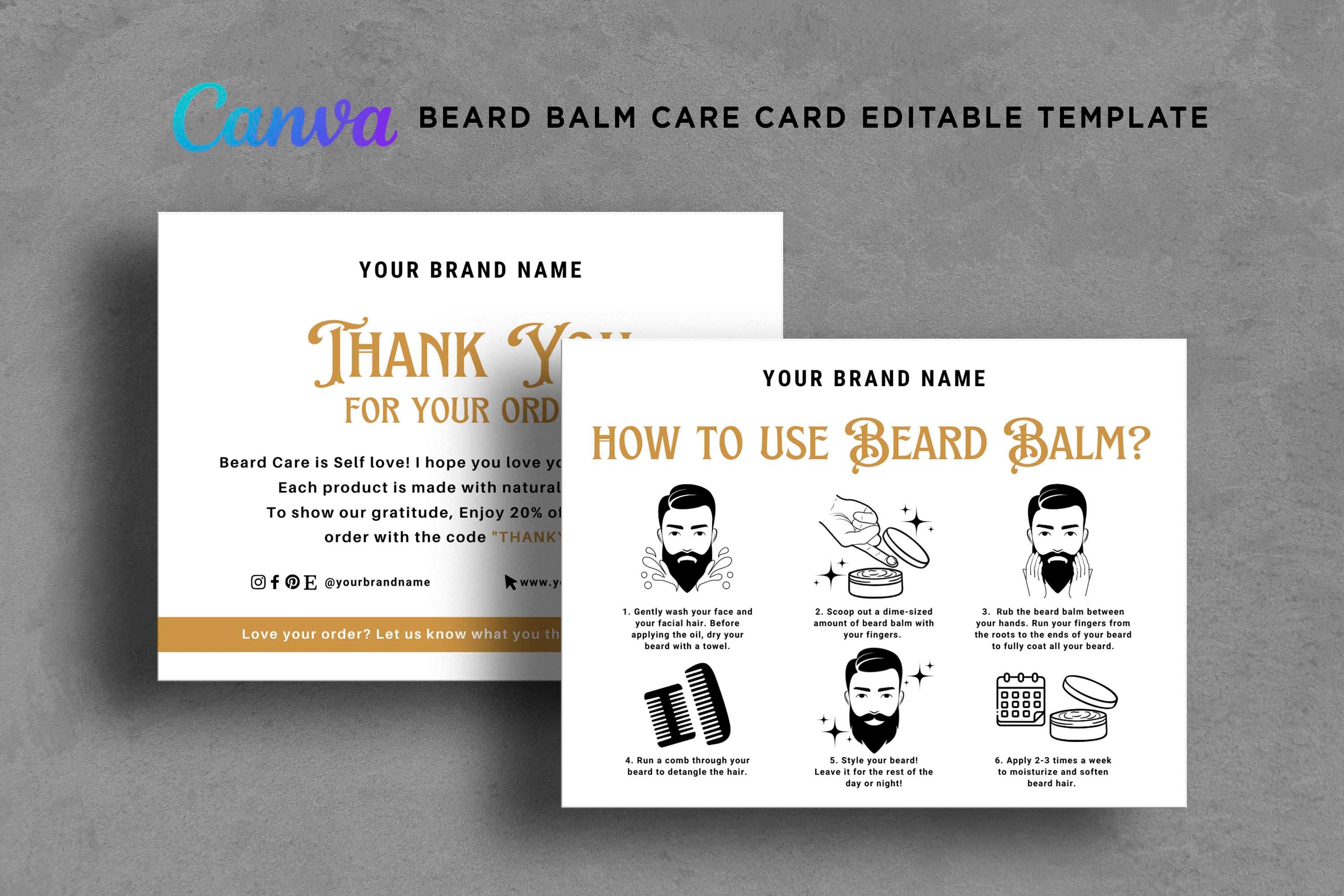 Printable Beard Card Design