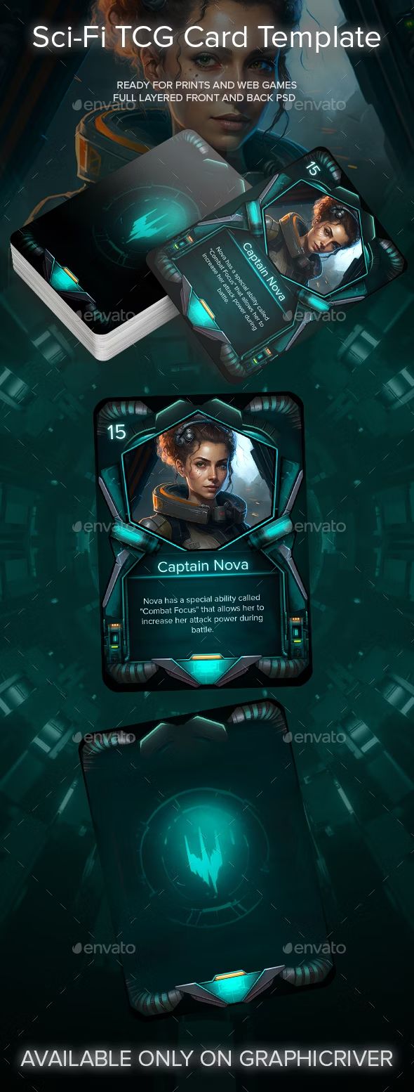 Sci-fi theme printable special cards