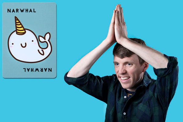 Narwhal card from Taco Cat Goat Cheese Pizza game showing a magical narwhal with a horn