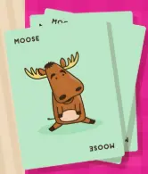Moose card from Taco Cat Goat Cheese Pizza