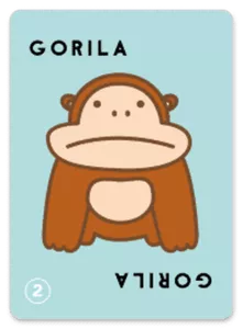 Gorilla card gesture illustration