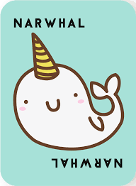 Narwhal card gesture illustration